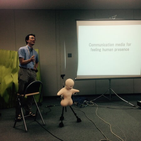 Presentation of the Telenoid robot at ATR, Japan