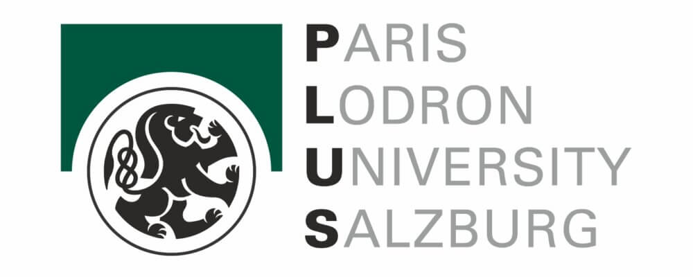 Logo of the University of Salzburg, showing a lion in a circle